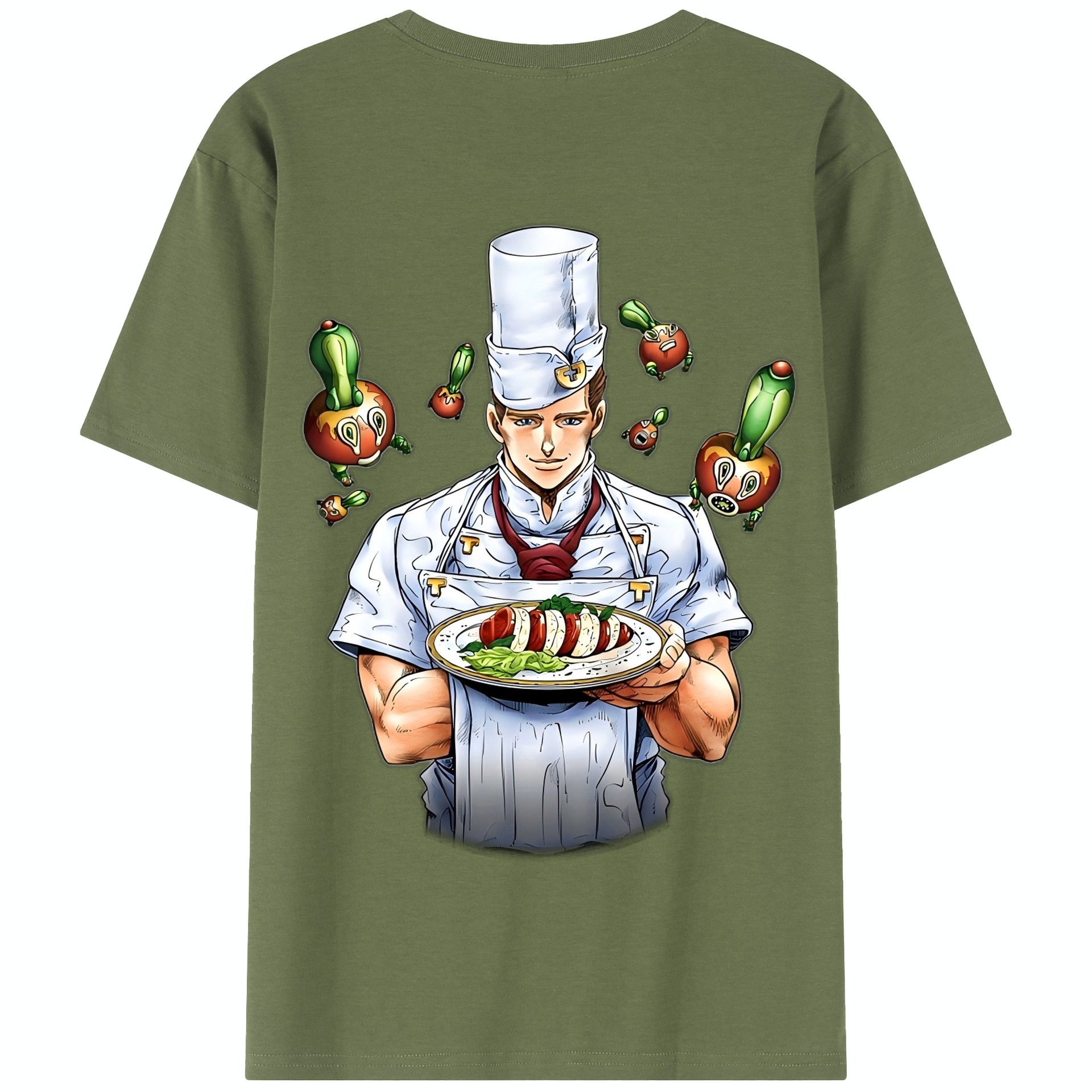 （画像用） ジョジョの奇妙な冒険 Tonio Trussardi JoJo's Bizarre Adventure トニオ?トラッサルディ 綿100％半袖Tシャツ（背面プリント）